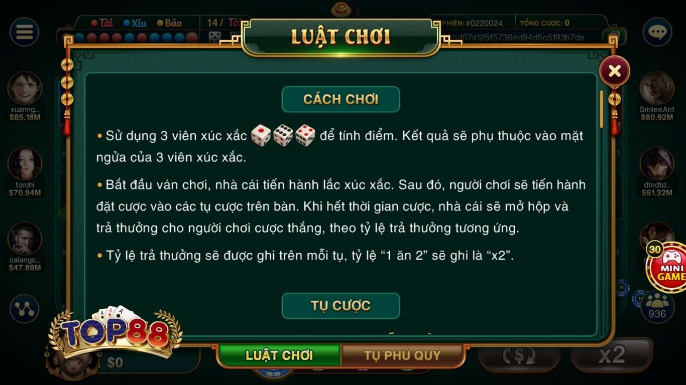Hướng dẫn luật chơi sicbo đại phú quý dễ hiểu 